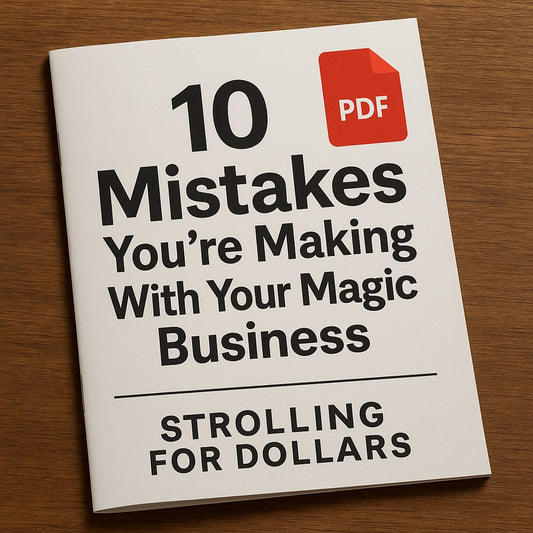 10 Mistakes You’re Making With Your Magic Business (PDF) Stop losing gigs. Start running your magic like a pro.